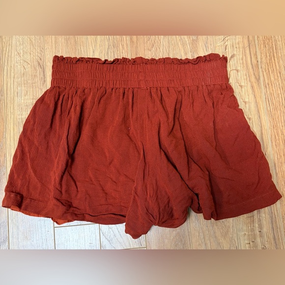 Source Unknown Pants - Source Unknown High Waist Rust Shorts